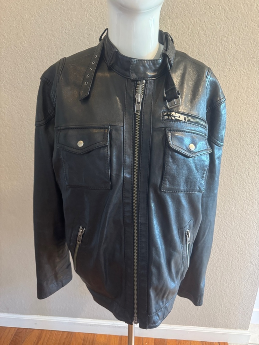 Murano‎ Sport men’s bomber leather jacket size extra large